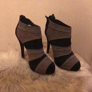 Black and Gray boots